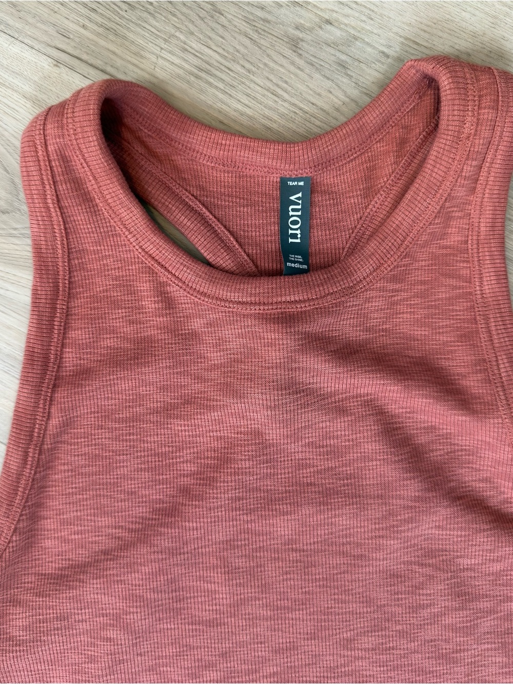 Vuori 
Women’s Rust Ribbed Racerback Tank Top
Size: Medium - Picture 3 of 9